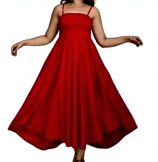 Spaghetti strap smocked maxi western dress - Image 7