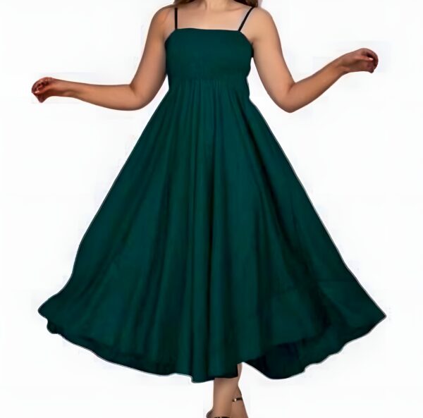 Spaghetti strap smocked maxi western dress - Image 4