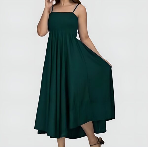 Spaghetti strap smocked maxi western dress - Image 6