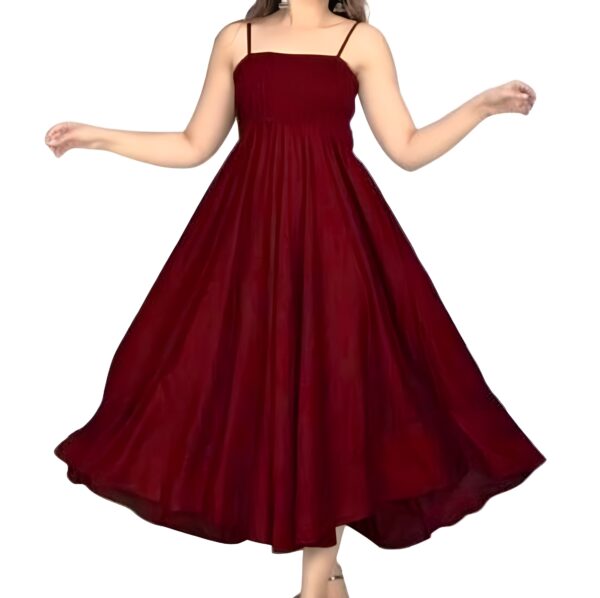 Spaghetti strap smocked maxi western dress - Image 5