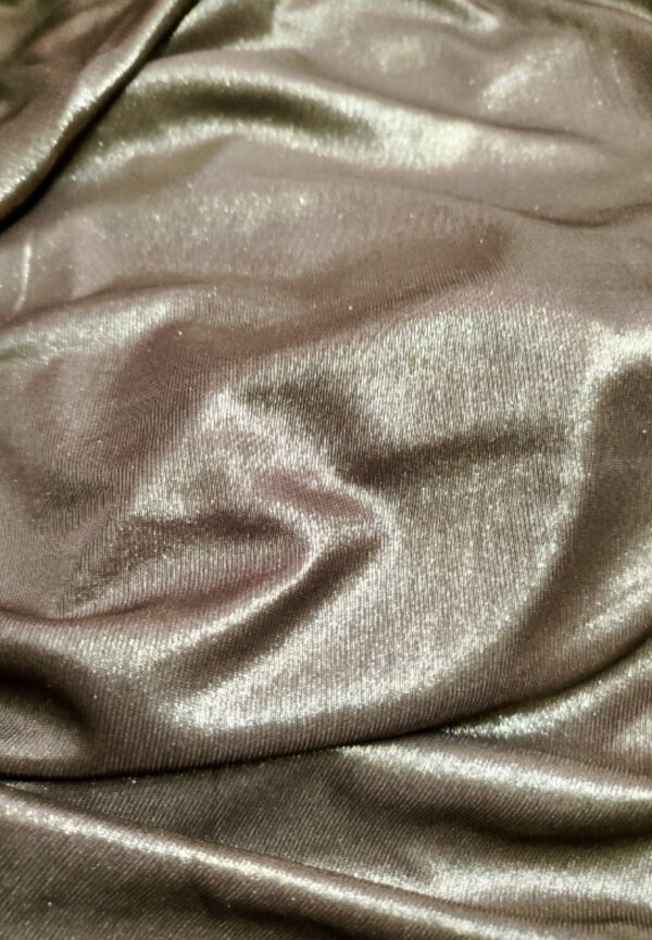 Coffee Lycra Blend Saree with Blouse - Image 2
