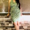 Halter Neck Floral Mini Dress